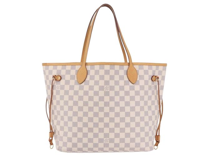 Borsa Tote LOUIS VUITTON Damier Azur Neverfull MM N41605 LV Auth 204040A - vista 13