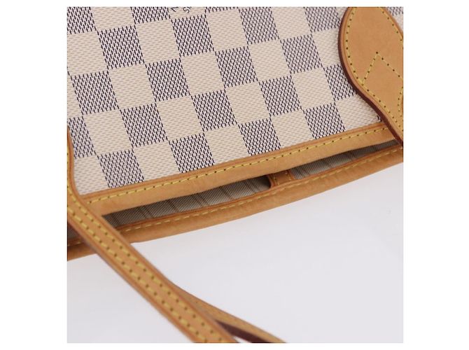 Borsa Tote LOUIS VUITTON Damier Azur Neverfull MM N41605 LV Auth 204040A - vista 16