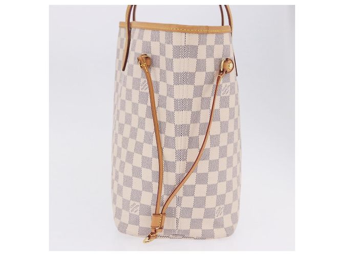 Borsa Tote LOUIS VUITTON Damier Azur Neverfull MM N41605 LV Auth 204040A - vista 3
