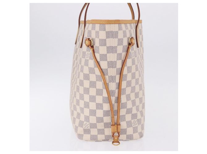 Borsa Tote LOUIS VUITTON Damier Azur Neverfull MM N41605 LV Auth 204040A - vista 4