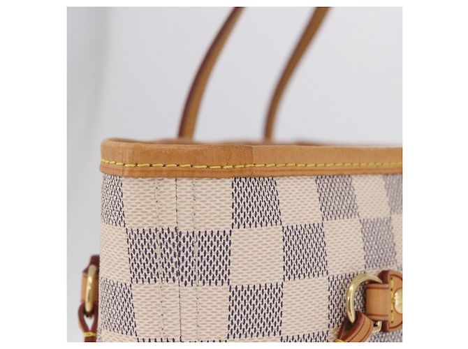 Borsa Tote LOUIS VUITTON Damier Azur Neverfull MM N41605 LV Auth 204040A - vista 5