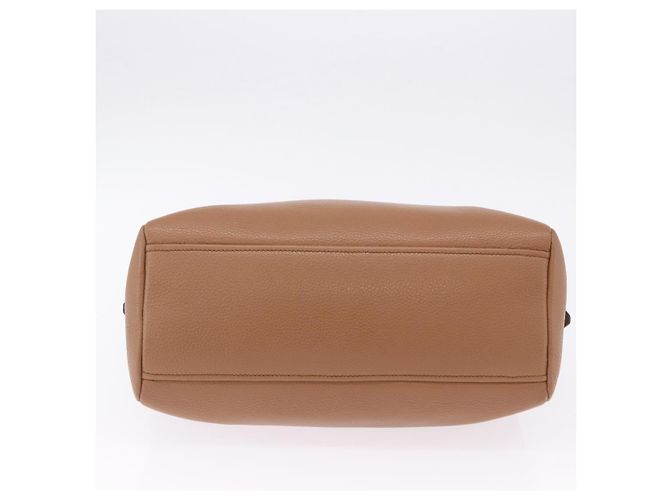 Borsa a mano PRADA in pelle 2way Beige Tono Oro Auth ka6236M - vista 15