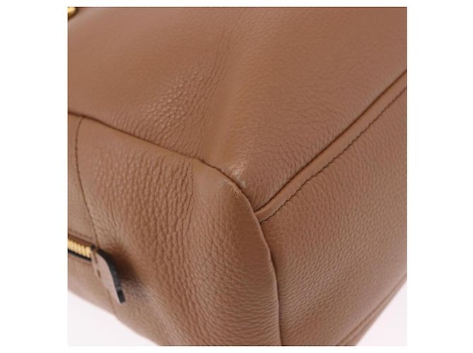Borsa a mano PRADA in pelle 2way Beige Tono Oro Auth ka6236M - vista 18