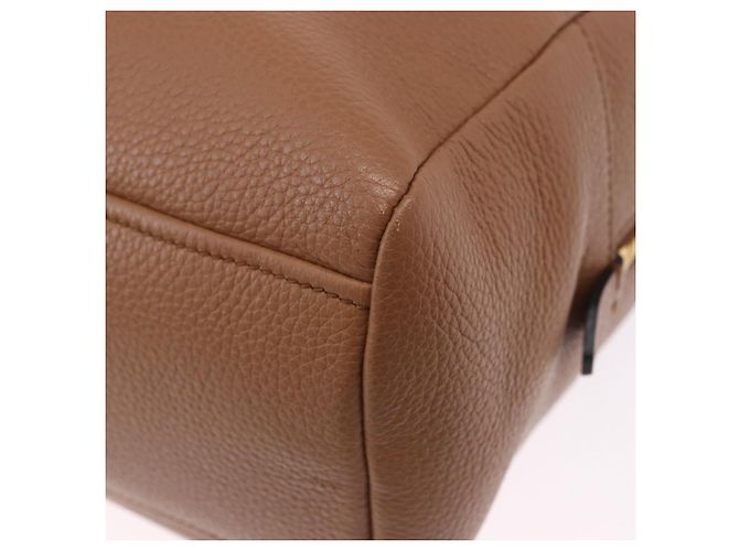 Borsa a mano PRADA in pelle 2way Beige Tono Oro Auth ka6236M - vista 19