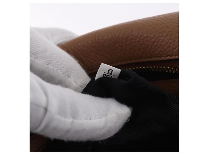 Borsa a mano PRADA in pelle 2way Beige Tono Oro Auth ka6236M - vista 30