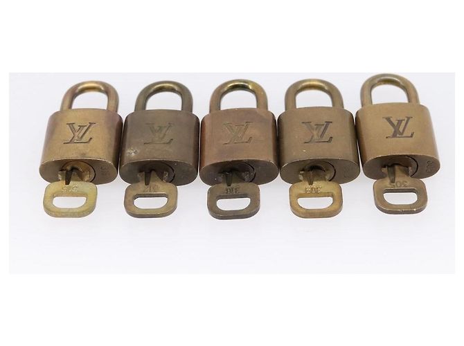 LOUIS VUITTON Padlock Metal 10 Set Gold Tone LV Auth 205897 - view 4