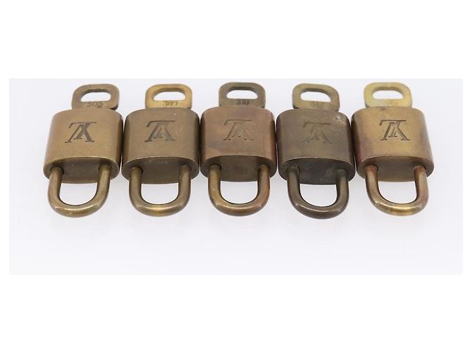 LOUIS VUITTON Padlock Metal 10 Set Gold Tone LV Auth 205897 - view 5
