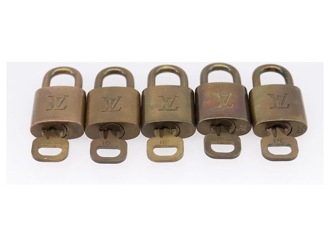 LOUIS VUITTON Padlock Metal 10 Set Gold Tone LV Auth 205897 - view 6