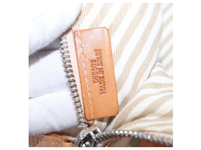 Borsa a mano LOEWE Nylon Beige Silver Auth 196742A Argento - vista 18