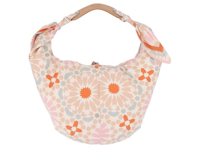 Borsa a mano LOEWE Nylon Beige Silver Auth 196742A Argento - vista 3