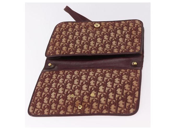 Borsa a tracolla Christian Dior Trotter Canvas Rosso Oro Auth 184210 D'oro - vista 15