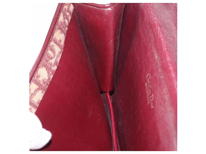 Borsa a tracolla Christian Dior Trotter Canvas Rosso Oro Auth 184210 D'oro - vista 19