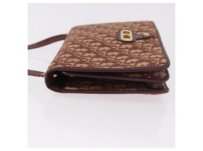 Borsa a tracolla Christian Dior Trotter Canvas Rosso Oro Auth 184210 D'oro - vista 5