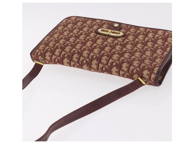 Borsa a tracolla Christian Dior Trotter Canvas Rosso Oro Auth 184210 D'oro - vista 6