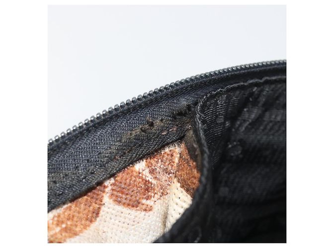 Sac à main PRADA Nylon Black Gold Auth 187087 Noir Doré - vue 25