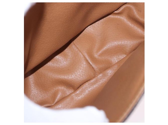 Céline Borsa a tracolla CELINE Macadam Canvas PVC Pelle Marrone Oro Auth 182419 D'oro - vista 18