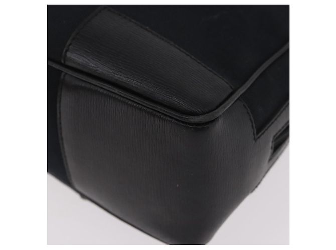 Borsa a Mano GUCCI Canvas Nero Oro Auth 184433 D'oro - vista 11