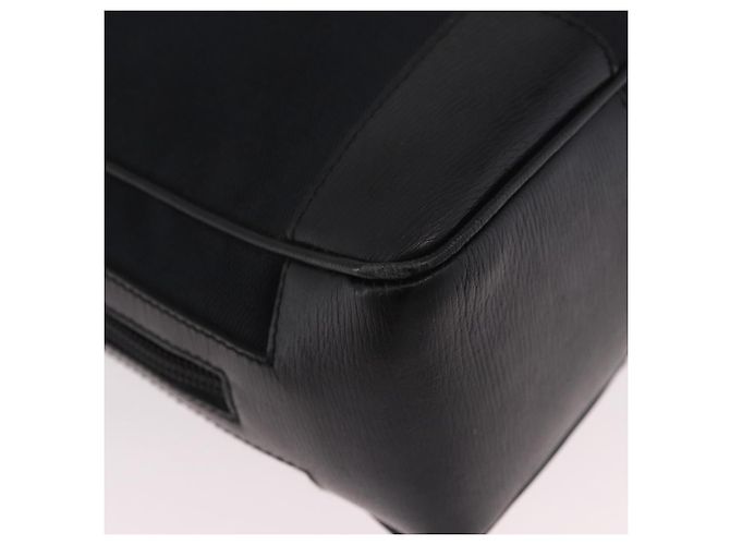 Borsa a Mano GUCCI Canvas Nero Oro Auth 184433 D'oro - vista 12