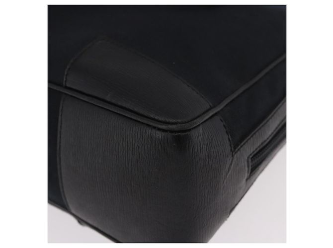 Borsa a Mano GUCCI Canvas Nero Oro Auth 184433 D'oro - vista 13