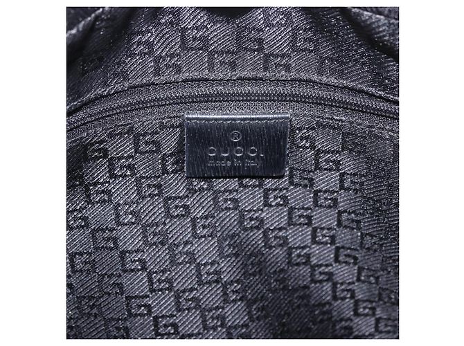 Borsa a Mano GUCCI Canvas Nero Oro Auth 184433 D'oro - vista 16