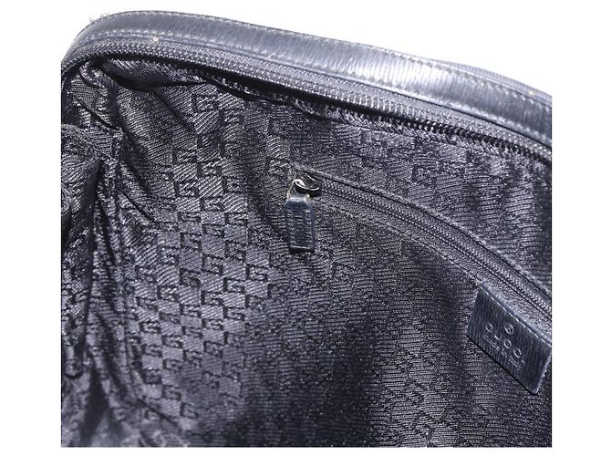 Borsa a Mano GUCCI Canvas Nero Oro Auth 184433 D'oro - vista 20