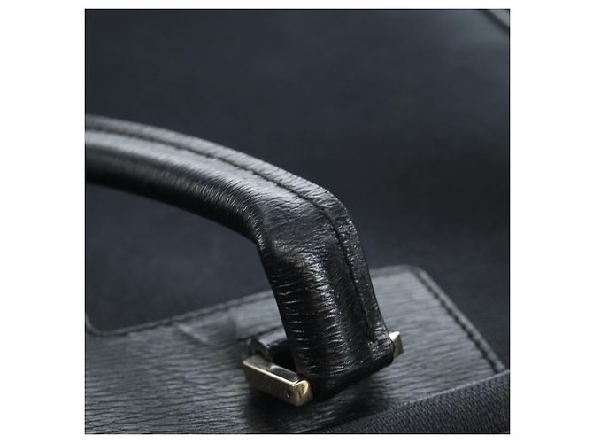 Borsa a Mano GUCCI Canvas Nero Oro Auth 184433 D'oro - vista 23