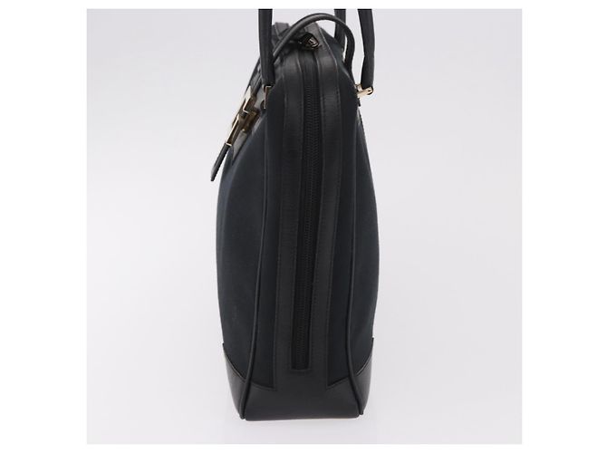 Borsa a Mano GUCCI Canvas Nero Oro Auth 184433 D'oro - vista 4