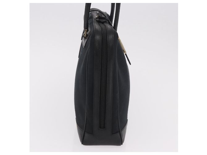 Borsa a Mano GUCCI Canvas Nero Oro Auth 184433 D'oro - vista 5