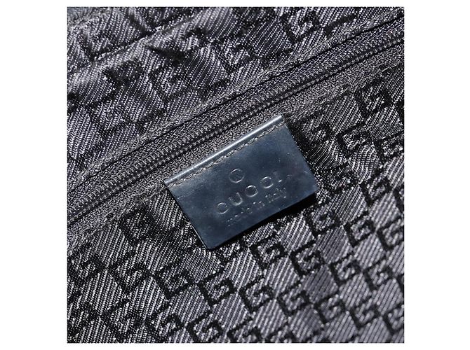Borsa a tracolla GUCCI in pelle nera argento 0013814 Auth bs35336 Nero - vista 16
