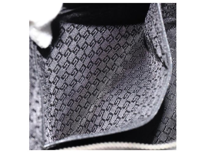 Borsa a tracolla GUCCI in pelle nera argento 0013814 Auth bs35336 Nero - vista 21
