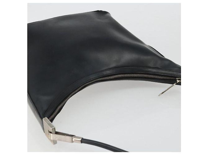 Borsa a tracolla GUCCI in pelle nera argento 0013814 Auth bs35336 Nero - vista 6