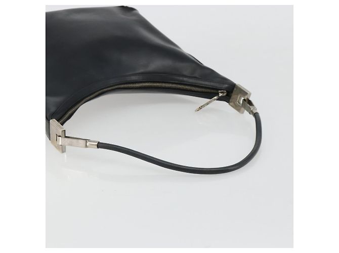 Borsa a tracolla GUCCI in pelle nera argento 0013814 Auth bs35336 Nero - vista 7
