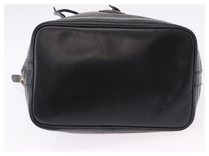 Céline CELINE Macadam Canvas Schultertasche PVC Schwarz Gold Auth 181639V Golden - Ansicht 10