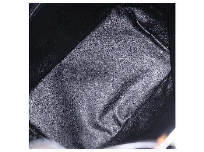 Céline CELINE Macadam Canvas Schultertasche PVC Schwarz Gold Auth 181639V Golden - Ansicht 21