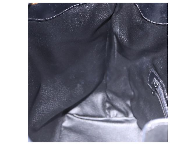 Céline CELINE Macadam Canvas Schultertasche PVC Schwarz Gold Auth 181639V Golden - Ansicht 23
