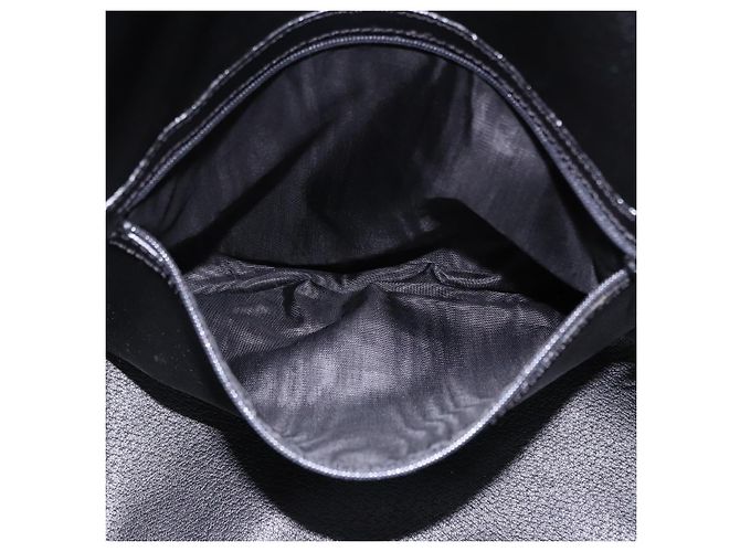 Céline CELINE Macadam Canvas Schultertasche PVC Schwarz Gold Auth 181639V Golden - Ansicht 25