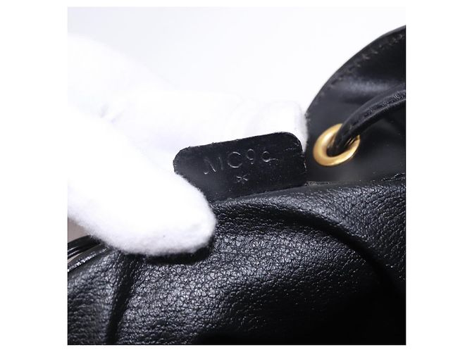 Céline CELINE Macadam Canvas Schultertasche PVC Schwarz Gold Auth 181639V Golden - Ansicht 26