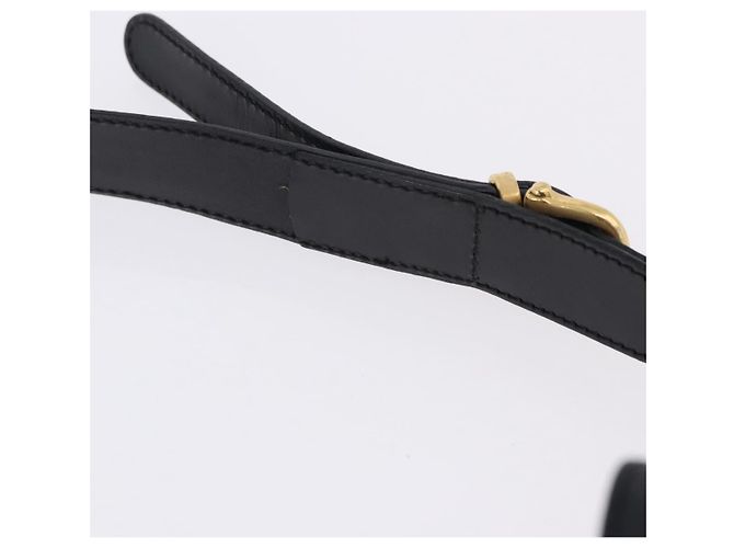 Céline CELINE Macadam Canvas Schultertasche PVC Schwarz Gold Auth 181639V Golden - Ansicht 9