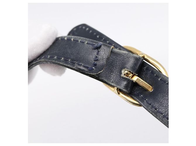 Borsa a tracolla GUCCI GG Supreme Sherry Line PVC Navy Gold Auth INZ082 D'oro Blu navy - vista 5