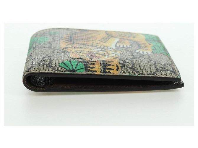 Portafoglio compatto GUCCI GG Supreme PVC Beige Auth BSZ684M - vista 7