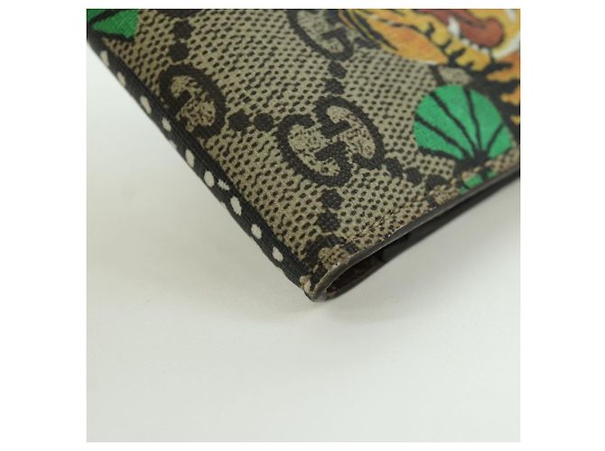 Portafoglio compatto GUCCI GG Supreme PVC Beige Auth BSZ684M - vista 8