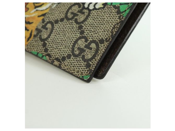 Portafoglio compatto GUCCI GG Supreme PVC Beige Auth BSZ684M - vista 9