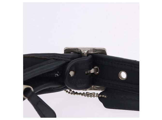 Coach Schultertasche Nylon Black Silver Auth ar14243 Schwarz Silber - Ansicht 12