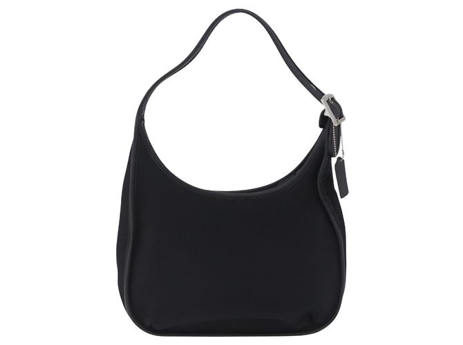 Coach Schultertasche Nylon Black Silver Auth ar14243 Schwarz Silber - Ansicht 3