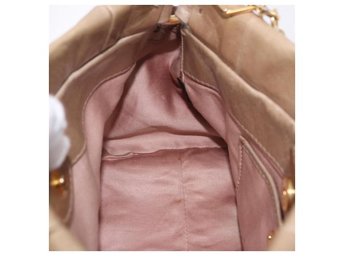 Borsa a mano Miu Miu Vitellolux 2way Beige Gold Auth 204328V Argento - vista 23