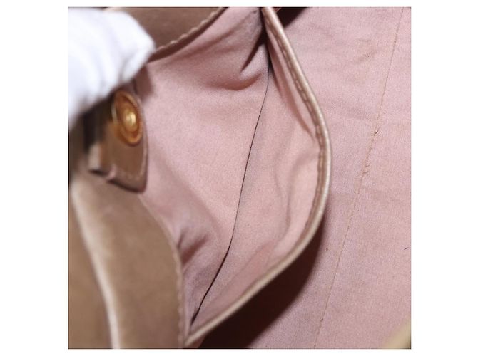 Borsa a mano Miu Miu Vitellolux 2way Beige Gold Auth 204328V Argento - vista 24