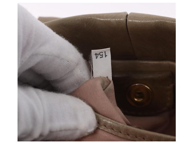 Borsa a mano Miu Miu Vitellolux 2way Beige Gold Auth 204328V Argento - vista 25
