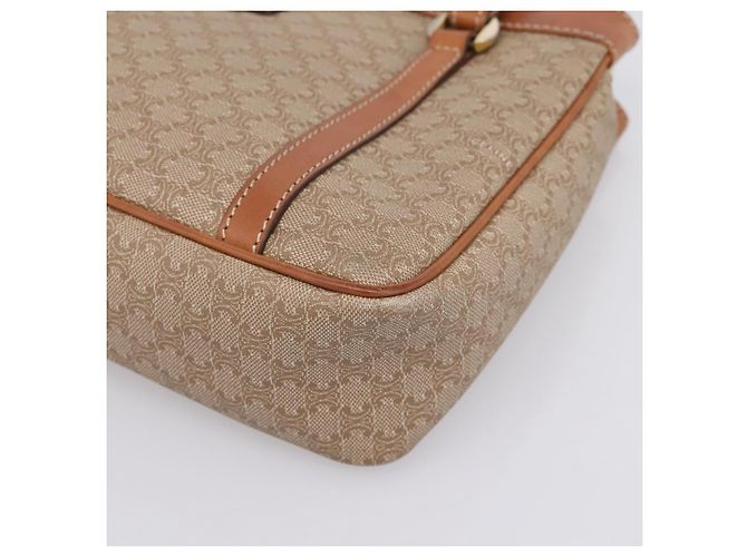 Céline CELINE Macadam Canvas Tote Bag PVC Beige Gold Auth 204866A Golden - Ansicht 10