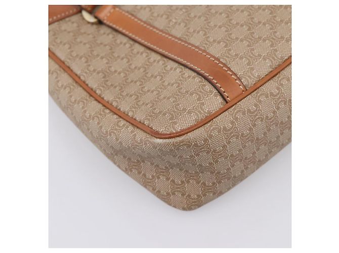 Céline CELINE Macadam Canvas Tote Bag PVC Beige Gold Auth 204866A Golden - Ansicht 11