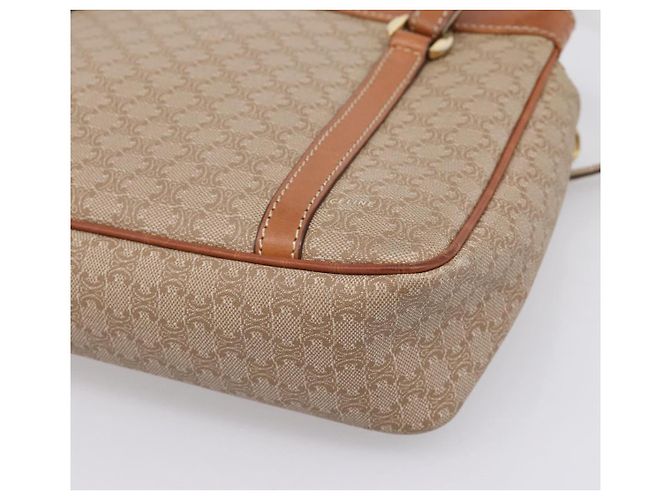 Céline CELINE Macadam Canvas Tote Bag PVC Beige Gold Auth 204866A Golden - Ansicht 12